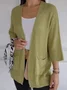 Pocket Stitching V Neck Casual Cardigan