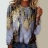 Casual Abstract Loose Crew Neck T-Shirt