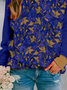 Loose Ethnic Crew Neck Vintage Sweatshirt