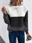 Color Block Loose Casual Sweater