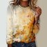 Casual Crew Neck Maple Leaf T-Shirt