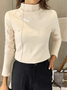Casual Plain Buckle Jersey T-Shirt