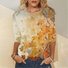 Casual Crew Neck Maple Leaf T-Shirt