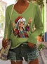 Old Funny Lady Hippie T-shirt