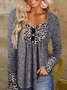 Casual Loose V Neck Blouse