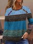Ethnic Loose Casual V Neck Blouse