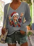 Old Funny Lady Hippie T-shirt