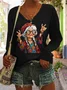 Old Funny Lady Hippie T-shirt