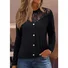 Loose Jersey Turtleneck Casual Blouse