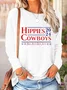 Crew Neck Casual Hippie T-Shirt