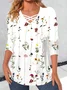 V Neck Casual Blouse