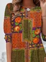 Floral Crew Neck Casual T-Shirt
