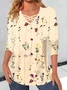 V Neck Casual Blouse