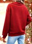 Shawl Collar Casual Plain Loose Sweatshirt