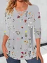 V Neck Casual Blouse