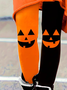 Halloween pumpkin print leggings