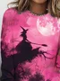 Witch print round neck T-shirt
