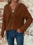 Hoodie Plain Casual Loose Blouse