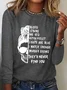 Skeleton print casual T-shirt
