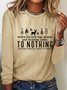 Tree Tops Glisten Christmas Vibes Casual Long Sleeve Shirt
