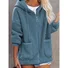 Fluff/Granular Fleece Fabric Hoodie Casual Jacket