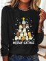 Meowy Catmas Casual Long Sleeve Shirt