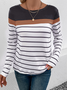 Crew Neck Casual Blouse