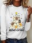 Meowy Catmas Casual Long Sleeve Shirt