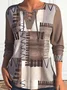 Others Casual Geometric Jersey Blouse