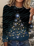 Christmas Turtleneck Loose Casual T-Shirt