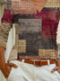 Women's Long Sleeve T-shirt Spring/Fall Brown Geometric Jersey V Neck Daily Going Out Casual Top