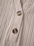 Striped Casual V Neck Jersey Blouse
