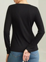 Crew Neck Casual Jersey Plain T-Shirt