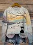 Loose Vintage Floral Sweater