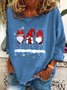 Wine Glasses Gnomies Christmas Casual Sweatshirt