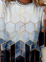 Loose Casual Geometric Jersey T-Shirt