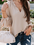 V Neck Casual Blouse