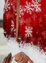 Christmas Snowflake Design Round Neck T-Shirt
