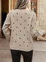 Polka Dots Casual Loose Crew Neck Sweater