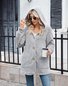 Loose Hoodie Buckle Casual Teddy Jacket