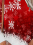 Christmas Snowflake Design Round Neck T-Shirt