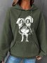 Cute Puppy Retro Simple Loose Hoodie