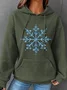 Winter Snowflake Simple Loose Hoodie