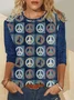 Regular Fit Geometric Four-Side Projectile Casual Sweatshirt