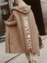 Casual Text Letters Cardigan