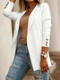 Plain Regular Fit Buckle Urban Blazer