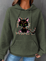 Rumpy Cat Cat Lovers Christmas Simple Loose Hoodie