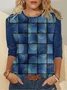 Regular Fit Geometric Casual Sweatshirt