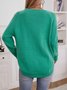 Wool/Knitting Plain Casual Sweater
