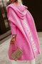 Casual Text Letters Cardigan